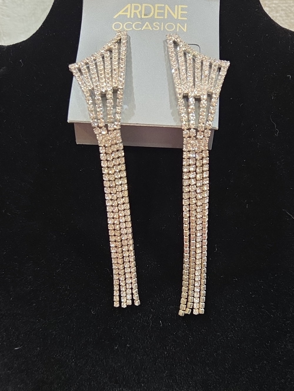 ARDENE RHINESTONE DANGLE EARRINGS
